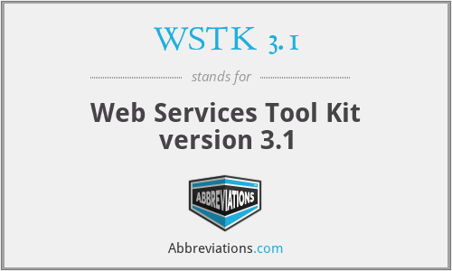 WSTK 3.1 - Web Services Tool Kit version 3.1